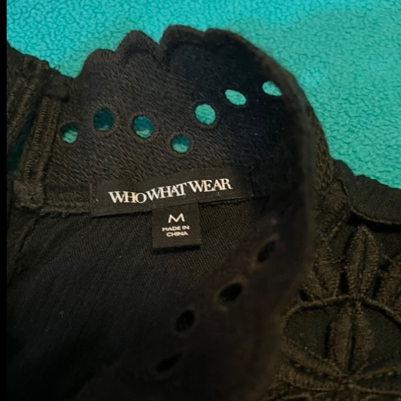 Who What Wear black long sleeve blouse - Picture 6 of 7